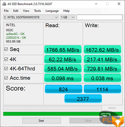  AS SSD Benchmark (Battery) 