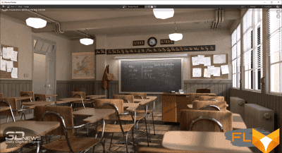  Blender 2.90 test classroom (grid) 