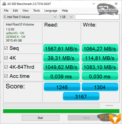  AS SSD Benchmark (grid) 