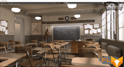  Blender 2.91.0 classroom (power grid) 