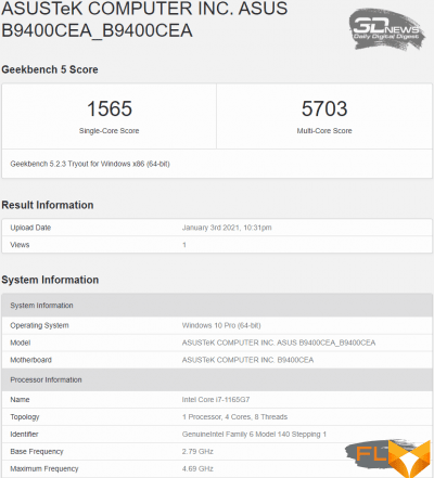  Geekbench 5 (power grid) 