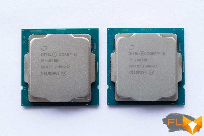  Core i5-10400 (left) and Core i5-10400F (right) 