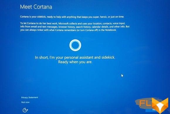 Surface Pro 4 setup Cortana