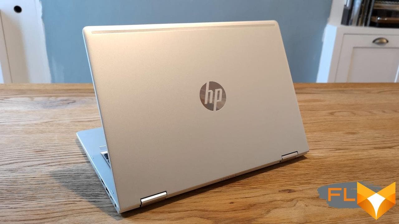 HP ProBook x360 435 G7 back open on table