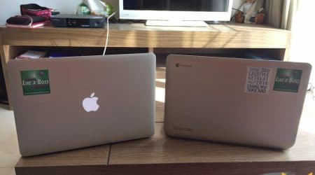 Chromebook vs MacBook Air Right Laptop